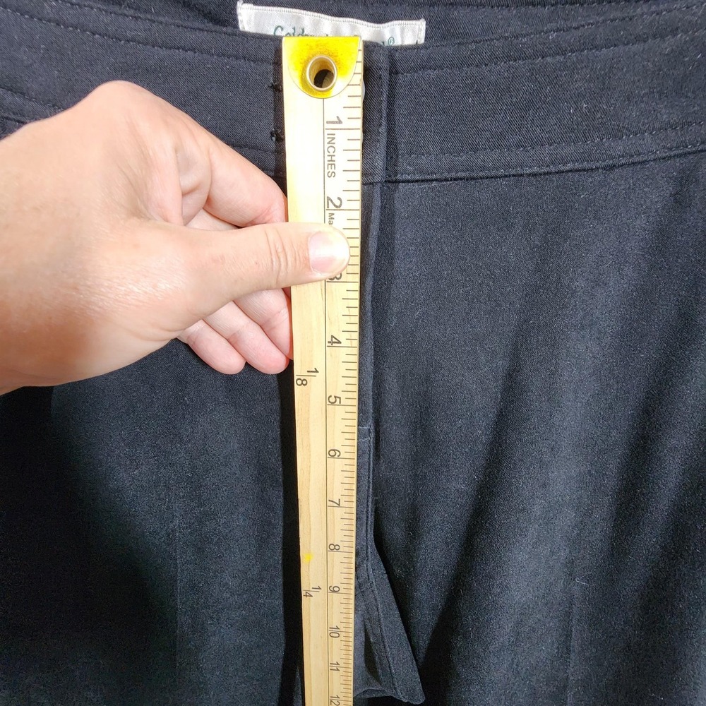 Coldwater Creek Pants‎ Womens Size 4P Black Straight Leg Mid Rise Dress Career - Picture 4 of 8
